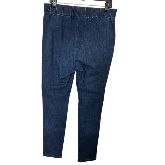 Soft Surroundings Jeans Stretch Blue Pull On Elastic Waist Denim Womens Tall  M - Picture 4 of 6